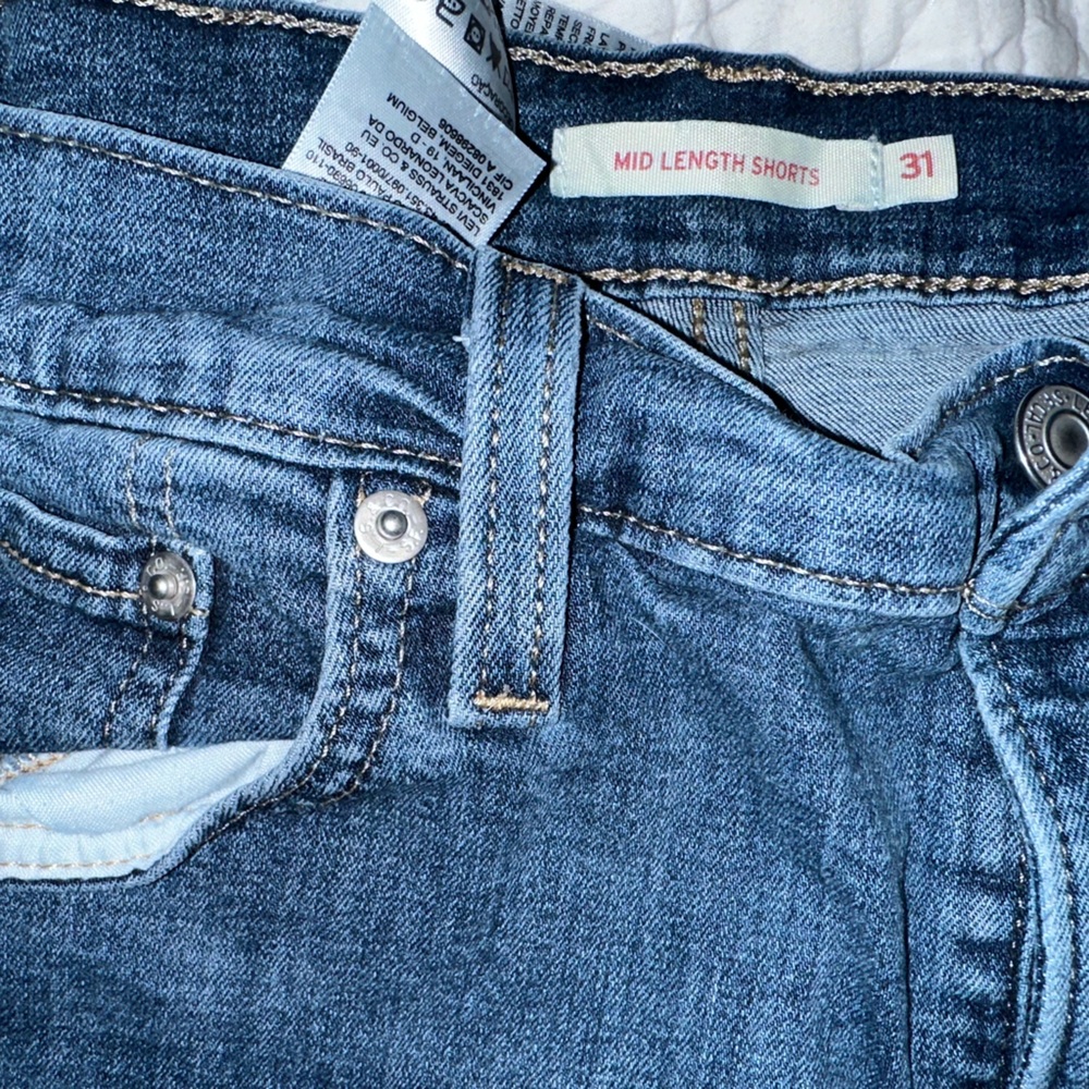 Lot of 3 Levi's Mid-Length Denim Shorts Light - Medium Blue s31 - Picture 2 of 6